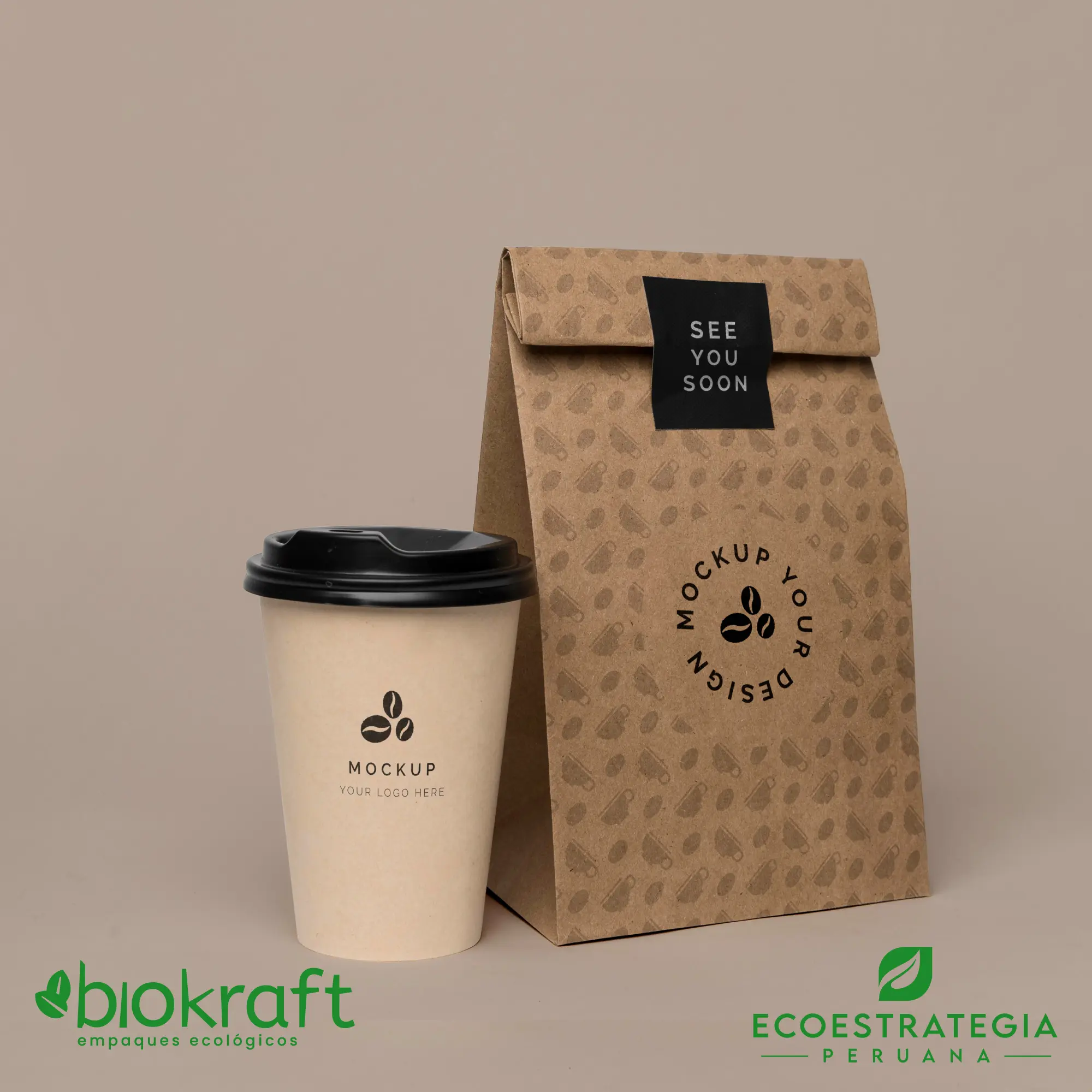 Esta bolsa de papel Kraft tiene un grosor de 70 gr y un peso de 22gr. Bolsas biodegradables y ecológicas reutilizables y personalizadas. Ideal para delivery