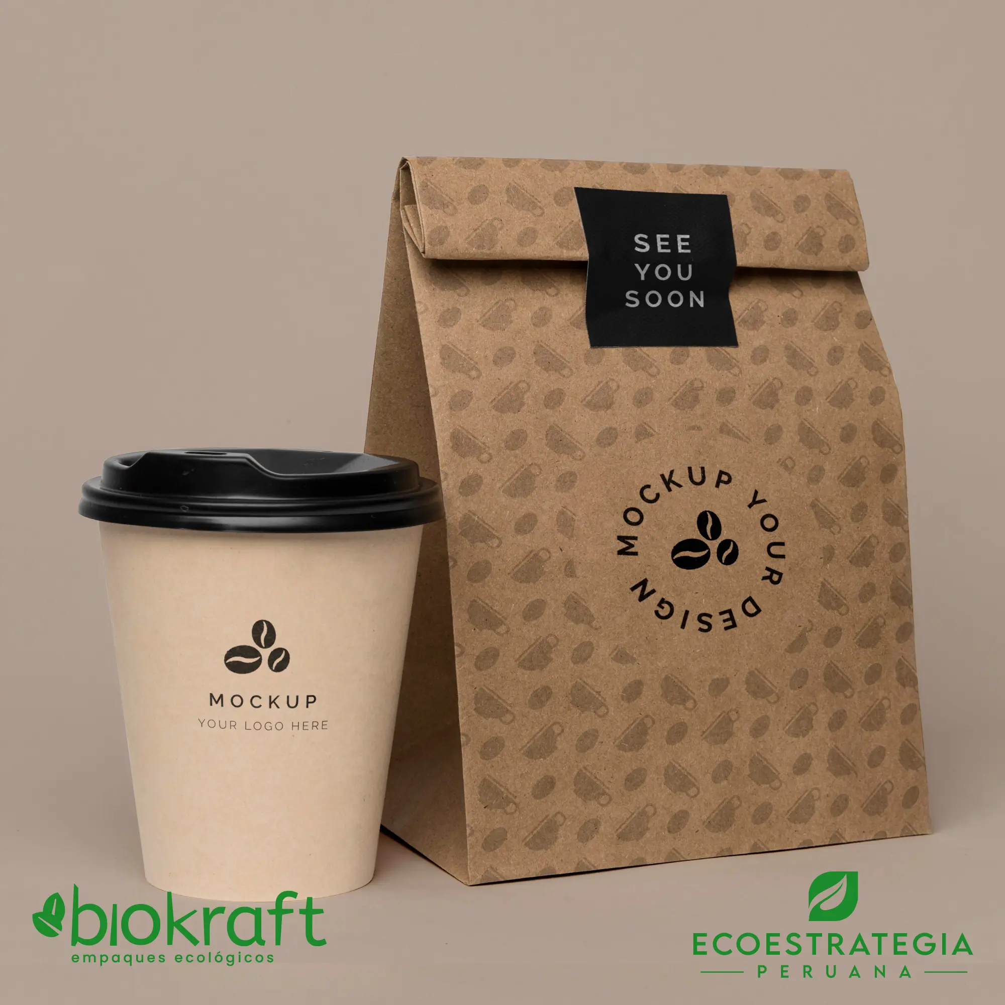 Esta bolsa de papel Kraft tiene un grosor de 80 gr y un peso de 48gr. Bolsas biodegradables y ecológicas reutilizables y personalizadas. Ideal para delivery