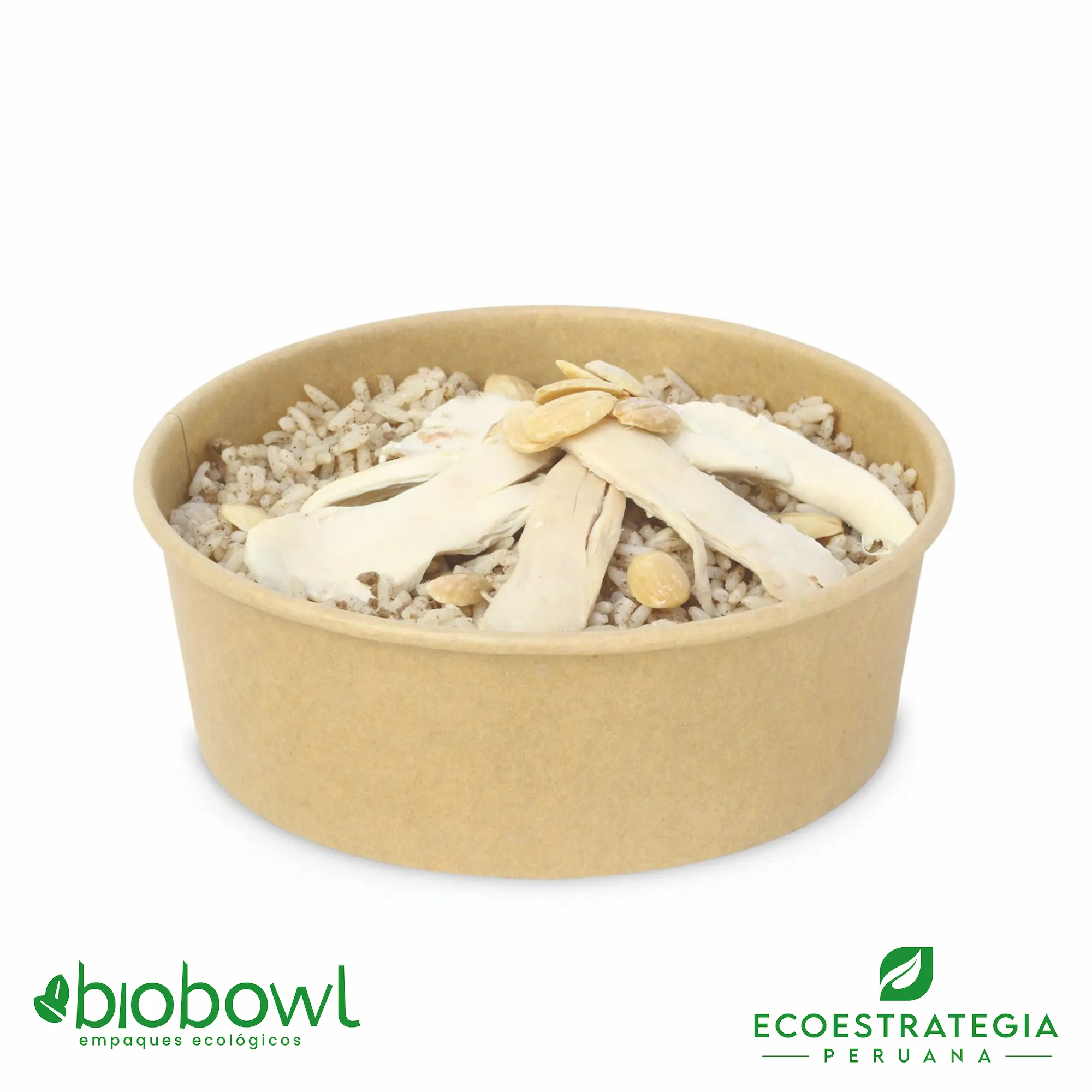 Esta bowl biodegradable de 500 ml es a base de fibra de bambu. Envases descartables con gramaje ideal, cotiza tus empaques, platos y tapers para alimentos