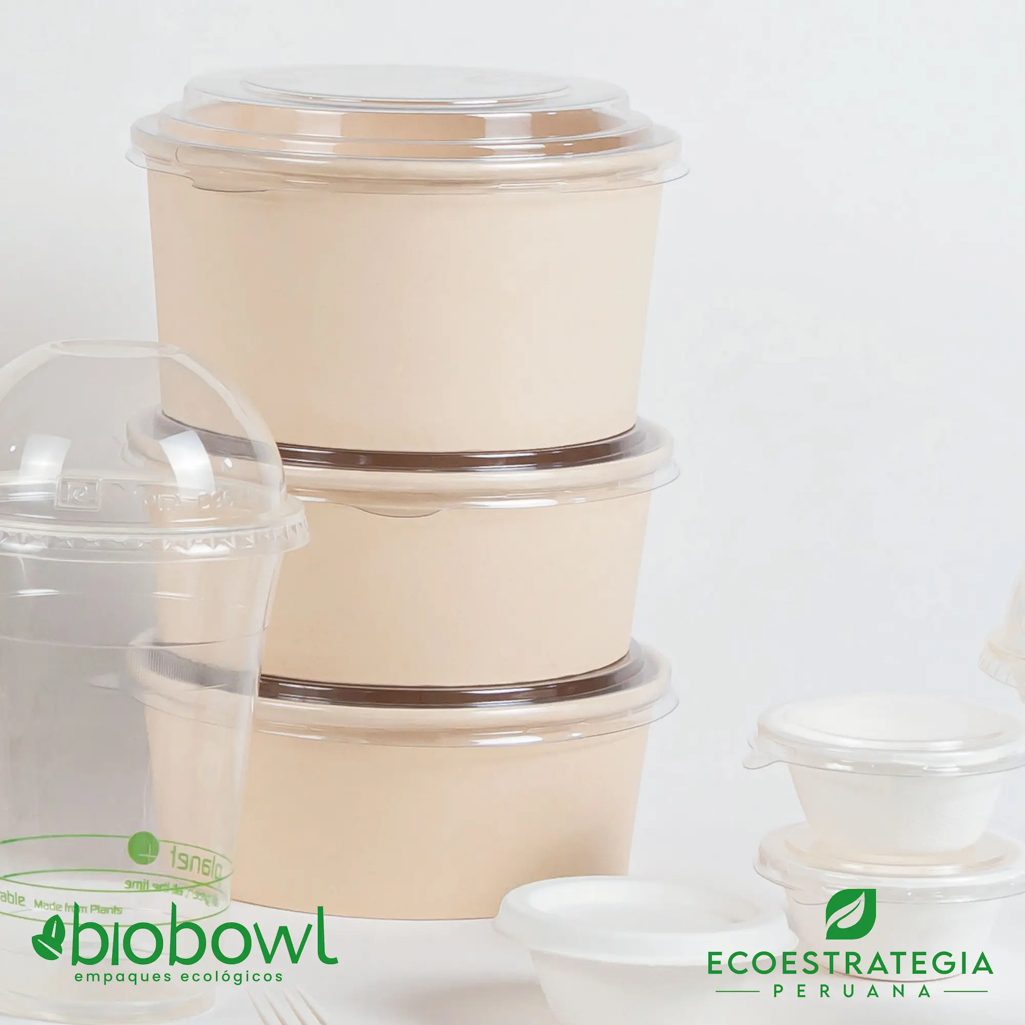 Esta bowl biodegradable de 750 ml es a base de fibra de bambu. Envases descartables con gramaje ideal, cotiza tus empaques, platos y tapers para alimentos